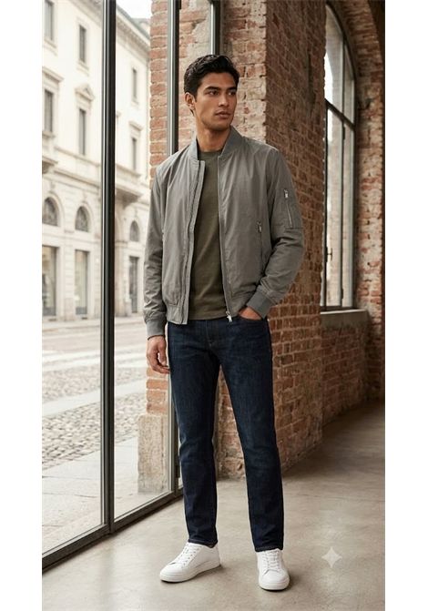 bomber full zip e taschino ARMANI EXCHANGE | Giubbotti | XM002813 AF22544U8097